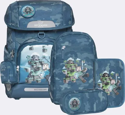 Produktbild von Beckmann Schulranzen-Set Plus Air Jungle Game Purple 6tlg