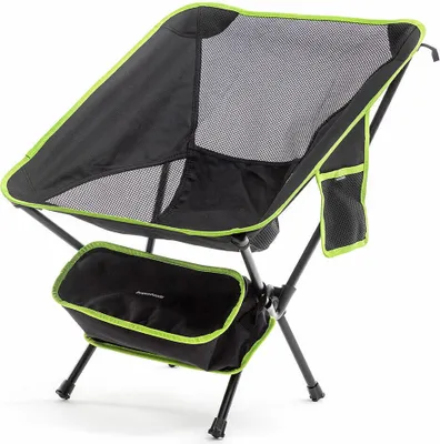 Produktbild von InnovaGoods® de Campingstuhl, klappbarer Campingstuhl, kompakter ultraleichter Klappstuhl mit Seitentasche und Aufbewahrungstasche de, ideal für Garten, Strand, Angeln, Camping, Reisen, Wandern.