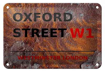 Produktbild von Blechschild London 18x12cm Westminster Oxford Street W1
