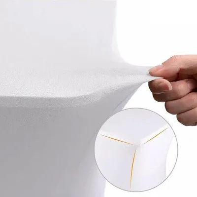 Produktbild von Famanu Stretch Tischdecke Elasthan für rechteckige Tische - GB370 Klapptisch - 180x75x74cm - Weiß