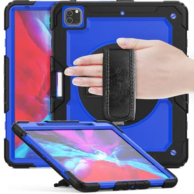 Obrázok produktu pre Pre Apple iPad Pro 13 2024 Hybridné 360-stupňové ochranné puzdro s ramenným popruhom Blue