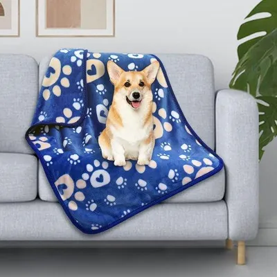 Produktbild von Famanu Hundedecke Weich und Waschbar - Blau