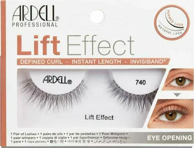 Obrázok produktu pre Ardell | Umelé riasy, Lift Effect #740, riasy na páse, 1 pár, predlžovanie rias, umelé riasy