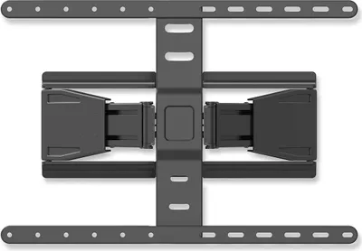 A black TV wall mount is shown against a white background.