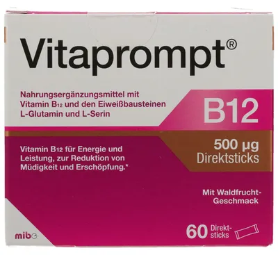 Produktbild von VITAPROMPT B12 500 μg Direktsticks 60 Stück PZN 19690444