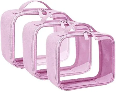 Produktbild von Klare Kosmetiktasche, 3er Pack, Handgepäck, Durchsichtig