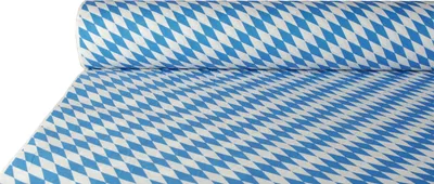 A roll of fabric with a diamond pattern.