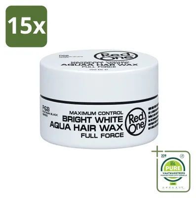 Zdjęcie produktu dla 15 sztuk wosku do stylizacji włosów Red One Bright White - Maksymalna kontrola - 150 ml - Opakowanie zbiorcze