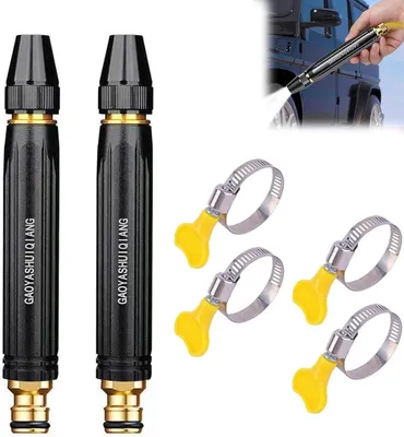 Immagine prodotto di 2 spruzzatori da giardino ad alta pressione, regolabili, per giardino e auto, e 1 pistola a spruzzo
