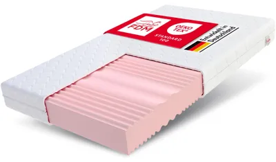 Kaltschaummatras 160x200 cm, H3/H4, 20 cm, 7 Zonen, Jersey-Bezug