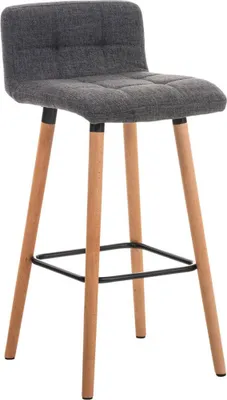 Immagine prodotto di Elegante sgabello da bar - sgabello da bar - comodamente imbottito, lunga durata | colore: grigio chiaro