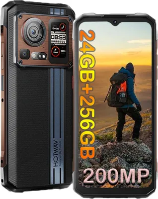 Produktbild von HOTWAV Cyber 15 Outdoor Smartphone, 24GB+256GB Android 13 Outdoor Handy Ohne Vertrag 200MP Nachtsicht, 6.6”FHD+ 120Hz,  IP68/NFC/GPS/OTG - Gold