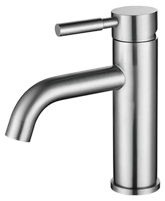Produktbild von Verchromte Waschbeckenarmatur aus Edelstahl, Einhebel