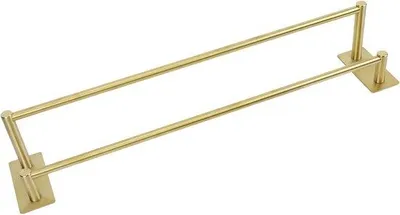 Zdjęcie produktu dla Ręcznikowniki 44,5 cm - podwójne - stal nierdzewna - samoprzylepne, do łazienki