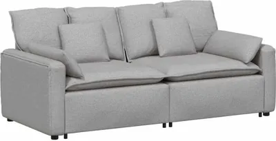 Zdjęcie produktu dla Sofa modułowa z poduszkami, szara obłok