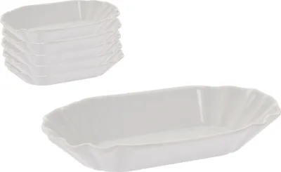 Obrázok produktu pre Porcelánová miska na hranolky - sada 6 kusov