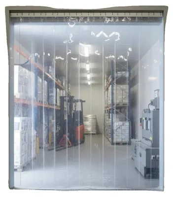 Productafbeelding van Lamellen gordijn, PVC materiaal, 50% overlap, legergroen