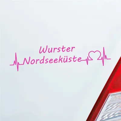 Produktbild von Auto Aufkleber Wurster Nordseeküste 19x5 cm Pink Sticker Heckscheibenaufkleber