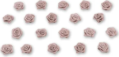 Satinrosen 15mm zum Basteln & Aufnähen 20 Stück Cappuccino