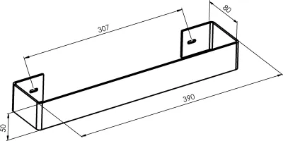 Productafbeelding van Sapho TABELLA handdoekhouder, 390 mm, mat wit