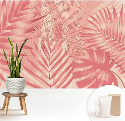 Produktbild von Fototapete  - 208x146 cm - Tapete - Wandtapete - Wandbilder  - Dekofolie - Tapete Folie - Wand - Dekoration - Wohnzimmer - Tropische Blätter