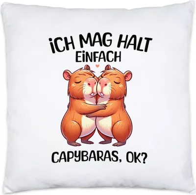 Produktbild von Ich mag halt einfach Capybaras, ok? Kissen Wasserschwein Capybara Capybaras Fan
