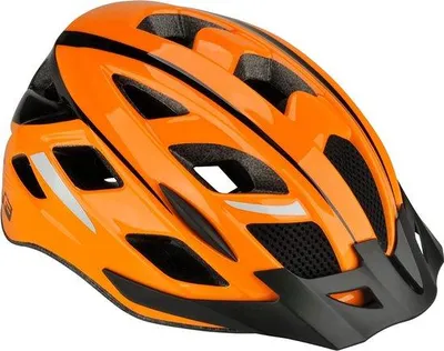 Produktbild von Famanu Fahrradhelm für Erwachsene - Schokabsorberend, orange-schwarz