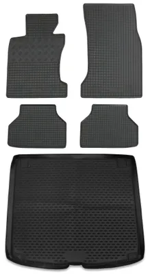 Produktbild von Gummi Kofferraumwanne + Fußmatten Set für 5er BMW E61 Touring, Bj. 7/2003-3/2010