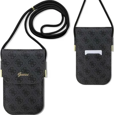 Zdjęcie produktu dla Guess 4G Metal Script Logo - Torebka crossbody na telefon (czarny)