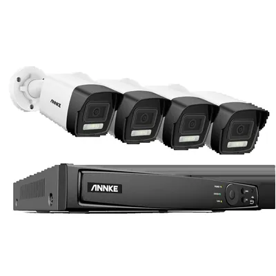 Productafbeelding van Beveiligingscamerasysteem, 8MP resolutie, PoE-technologie, 8-kanaals NVR, 4 camera's, geen extra informatie