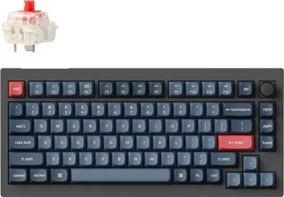 Image de Clavier Keychron V1 Max Universel USB + RF sans fil + Bluetooth Noir, Gris
