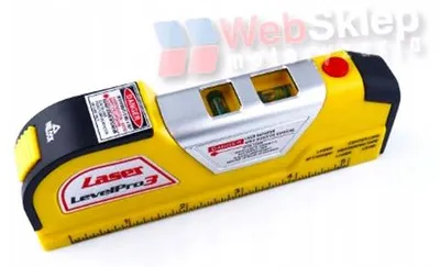 Produktbild von Laser-Wasserwaage D4Q79 mit Maßband und Libellen