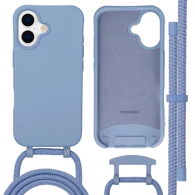 Imagen del producto de Cubierta trasera de color con cordón desmontable con MagSafe para Apple iPhone 17 - Ash Blue