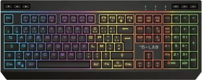 Image de Clavier Gamer sans Fil THE G-LAB KEYZ TUNGSTEN EX, 2.4 GHz, 32 Macros Configurables, Rétroéclairage Multicolore