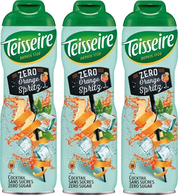 Produktbild von Teisseire Getränke-Sirup Orange Spritz 0% 600ml - Cocktails (3er Pack)
