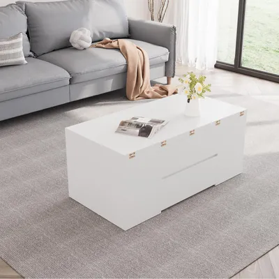 Produktbild von VOWNER Höhenverstellbarer Couchtisch, 4-in-1 Mehrzweckcouchtisch, 4 Stühle