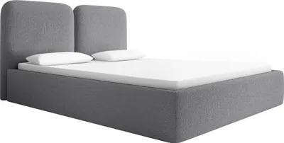 Produktbild von Fedve Polsterbett Doppelbett Fistera Bett Bettkasten Schlafzimmer 120x200 cm Grau (Abriamo 7)