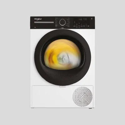 Produktbild von Whirlpool C WD 96M WBS IT, Freistehend, Frontlader, Wärmepumpe, Weiß, Drehregler, Berührung, Schwarz