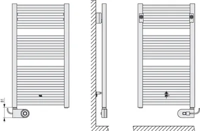 Immagine prodotto di Kermi Geneo quadris-E BH1174x32x896mm