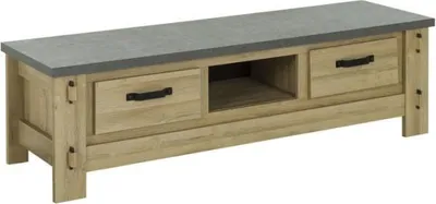 Image de Meuble TV - BROCELIANDE - Chene Clair - 172 x 50 x 49 cm - GAMI