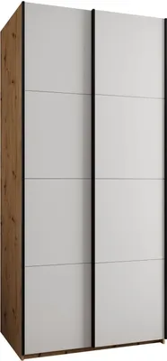 Produktbild von MEBLE KRYSPOL LUX 1 Kleiderschrank - 245,5x120x64cm - Artisan, Weiß, Schwarz