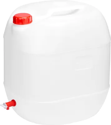 Image de Bidon d'eau Garronda avec robinet Sans BPA Conforme aux normes alimentaires Bidon de camping avec robinet Bidon 30 L Réservoir d'eau 30 L Blanc GD-0083