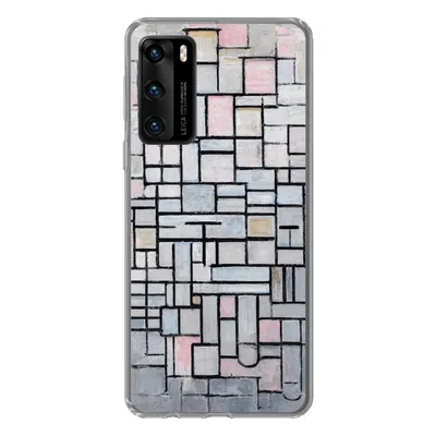 Produktbild von MuchoWow® Handyhülle Schutzhülle Hülle für Huawei P40 Komposition 6 - Mondrian - Kunst Silikon Softcase Handy Hülle - Handytasche