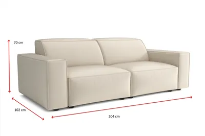 Produktbild von Emoebel24 Sofa 2-Sitzer- Luxus Sofa Wohnzimmer- Sofa Grau- Sitzgarnitur Wohnzimmer- 2 Sitzer Sofa 204x102x70cm Lucas