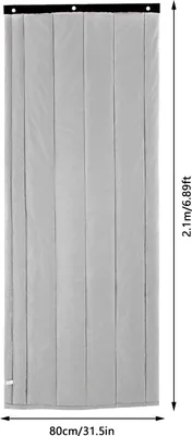 Produktbild von Kurtyny drzwiowe 31.5 * 83in Izolowane termicznie kurtyny drzwiowe Kurtyny prywatności (szare)
