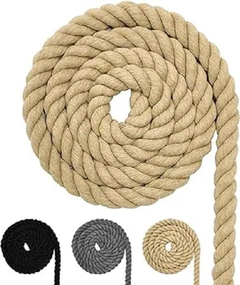 Image de Fil synthétique pour macramé, marron clair, 20 mm, 5 mètres