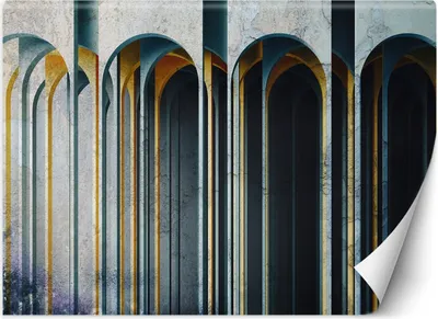 Produktbild von Vlies fototapete Säulen 3D abstrakt 400x280 cm Feeby Blau inkl. Kleber einfache Montage