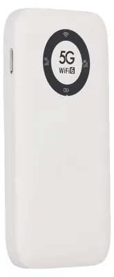 Obrázok produktu pre Prenosný WiFi hotspot 5G s podporou WiFi 6 pre 16 používateľov, bezdrôtový router so slotom na SIM kartu a batériou s kapacitou 7100 mAh, ideálny na cestovanie, biela farba