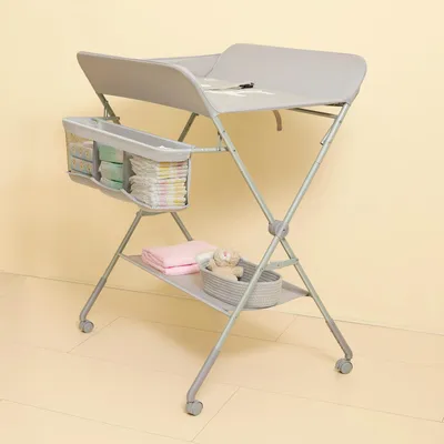 Produktbild von Wickeltisch Wickelkommode Babywickeltisch - Klappbar - 4 Höhenstufen - Mit Rollen und Tasche