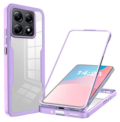 Produktbild von 360 Grad Rundum Schutz Handyhülle für Xiaomi 14T Full Cover Vollschutz Case Farbe: Violett